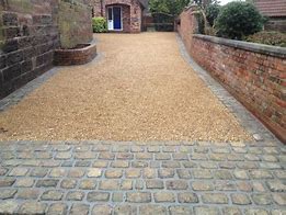 gravel and block driveway